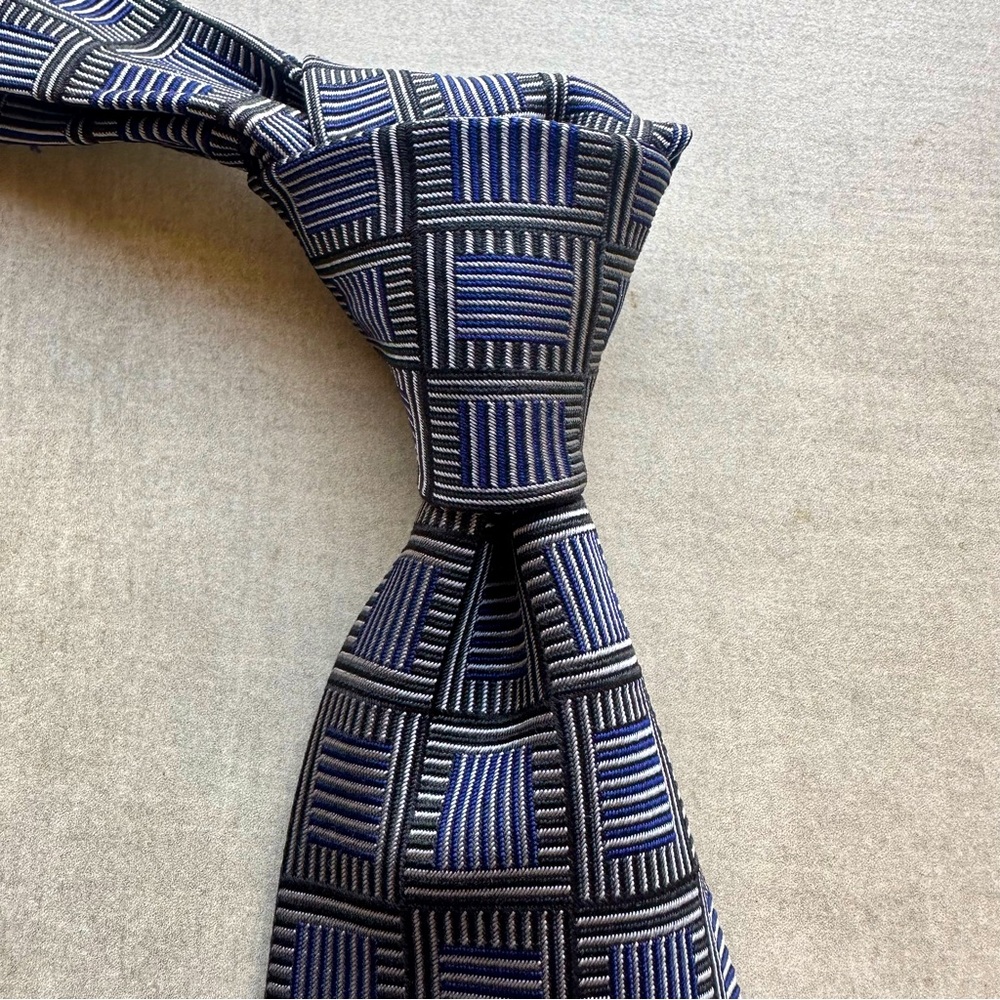 Drakes for Burberry Handmade Silk Tie